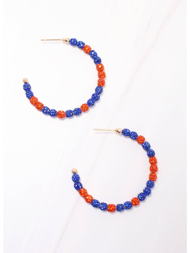 School Pride Pave Hoop Earring