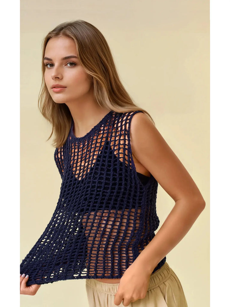 Chunky Open Stitch Sweater Tank