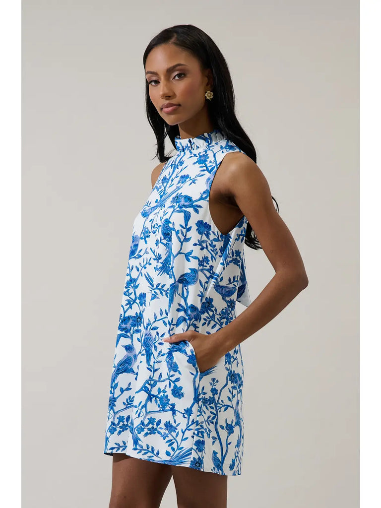 Ciela Floral Benson Trapeze Mini Dress