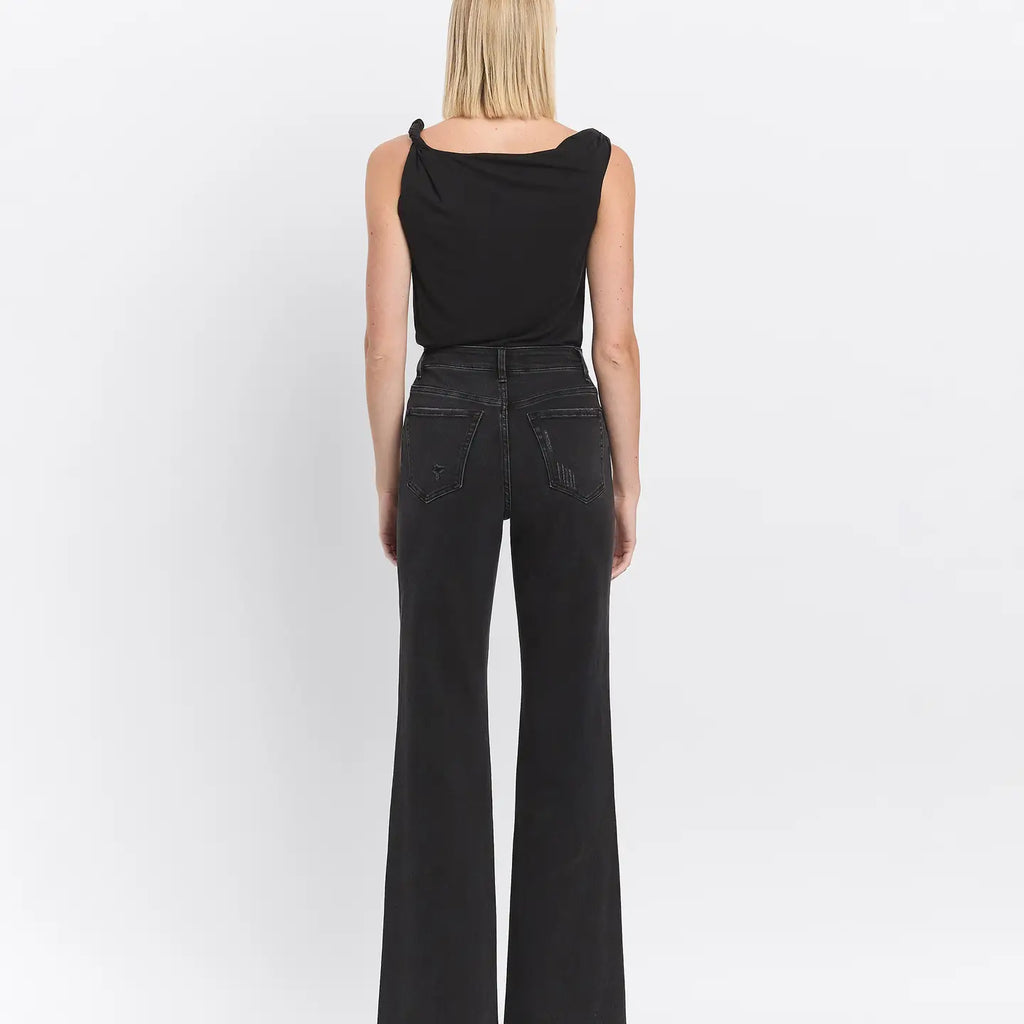 90's Vintage Super High Rise Flare Jeans