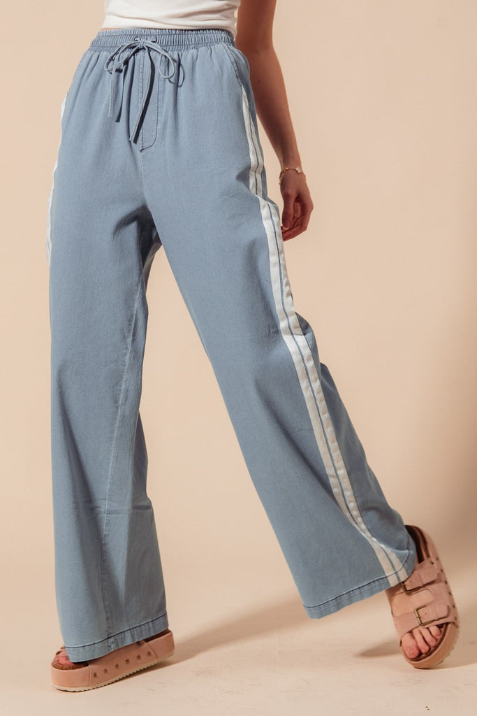 Denim Track Pants