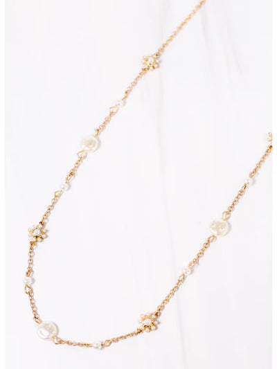 Tompkins Pearl Necklace Gold