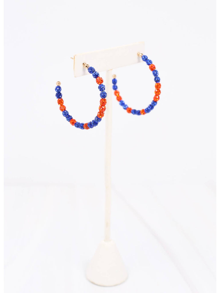 School Pride Pave Hoop Earring
