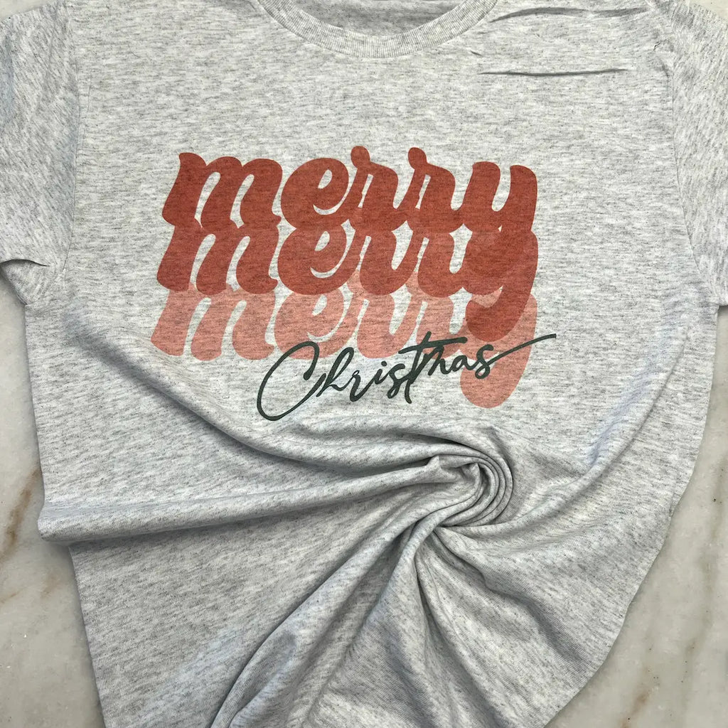 Merry Christmas Retro Tee