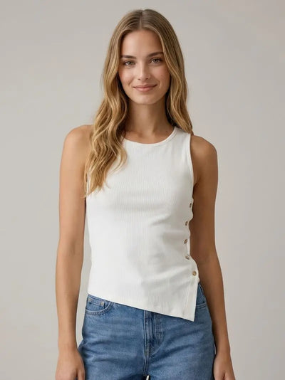 Asymmetrical Boat Neck Tank