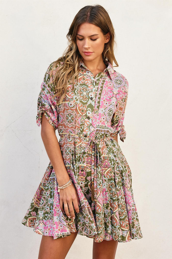 Extra Flared Hem Mini Dress