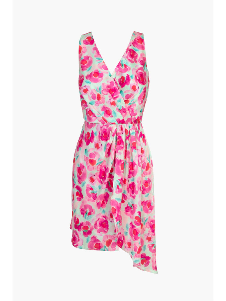 Alma Drape Front Floral Mini Dress