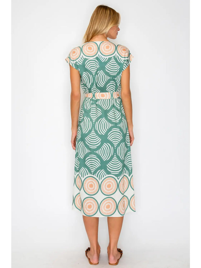 Olive Shell Button Down Dress
