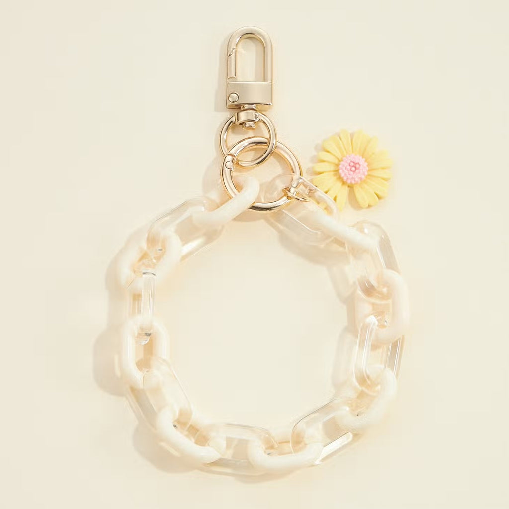 Flower Charm Chain Keychain