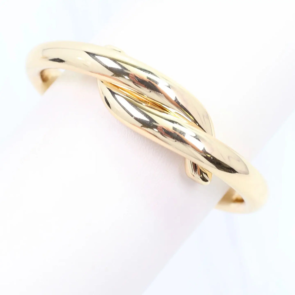 Alana Twist Hinged Bracelet Gold