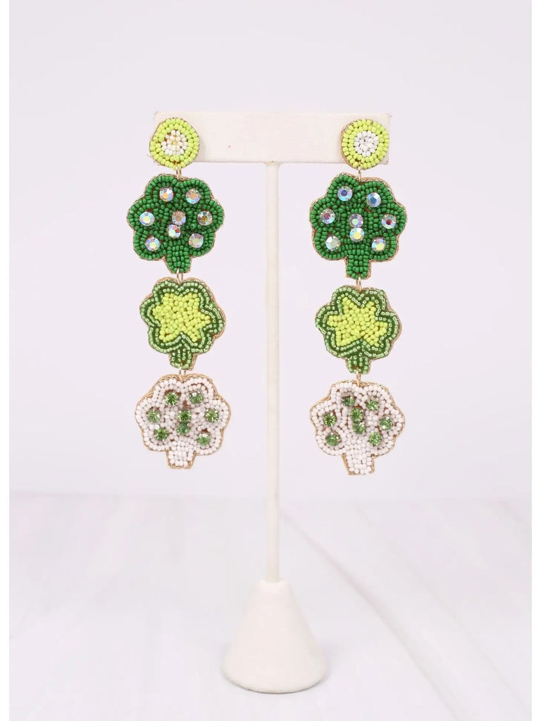 Magic Shamrock Drop Earring