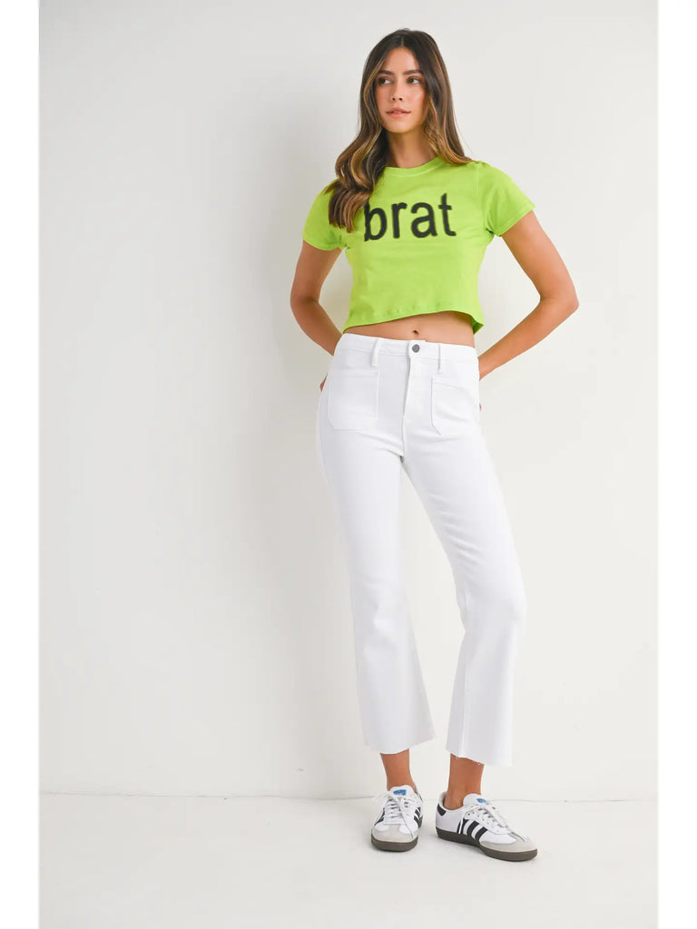 Patch Pocket Cropped Flare