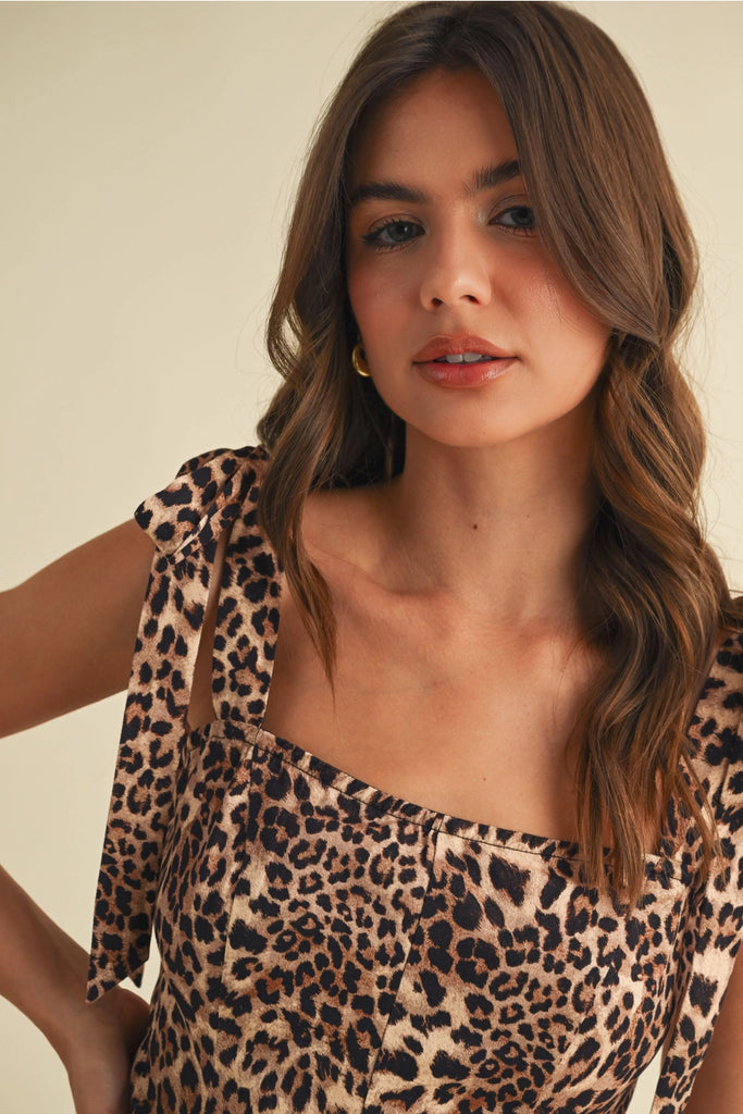 Leopard Flared Romper