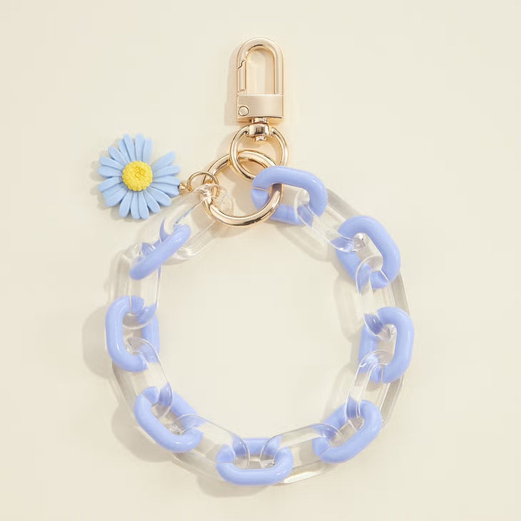 Flower Charm Chain Keychain