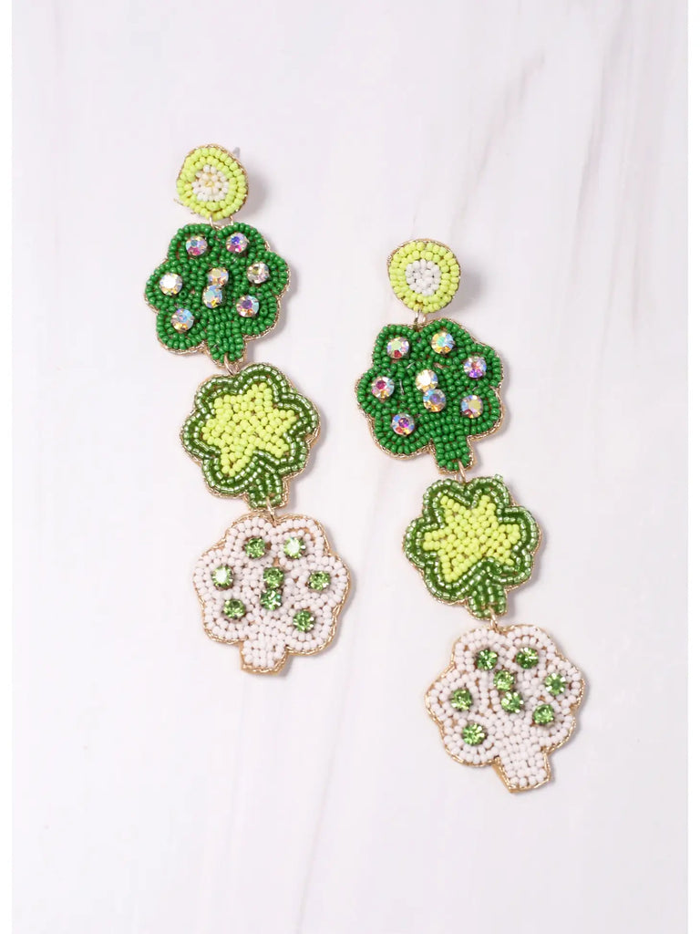 Magic Shamrock Drop Earring