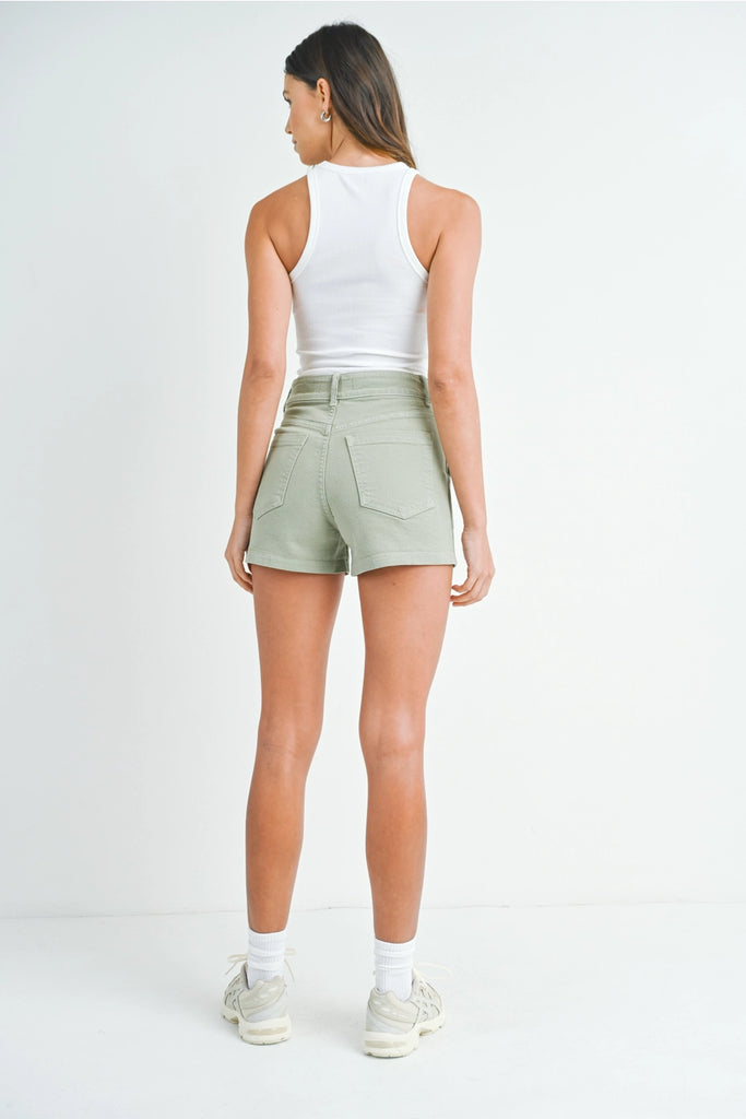 Light Olive Cargo Shorts