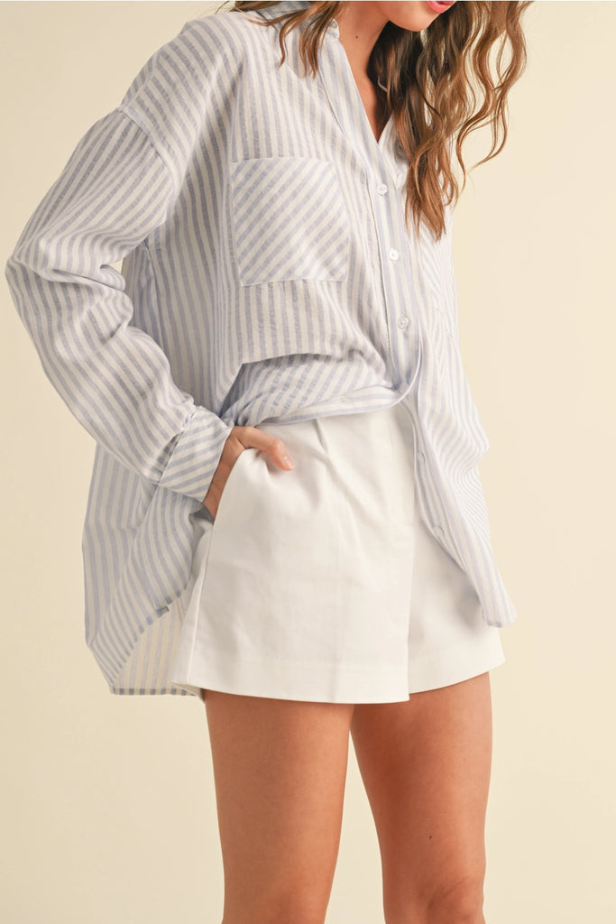 Zara Striped Pattern Button Down Shirts