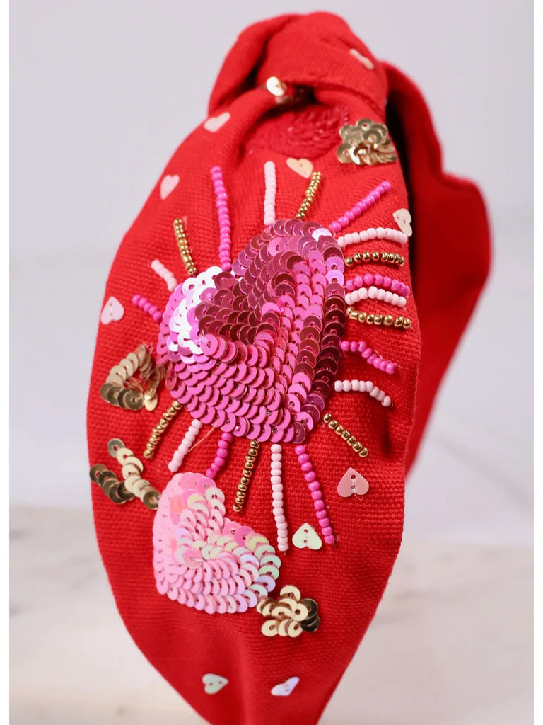 Bursting with Love Headband Red