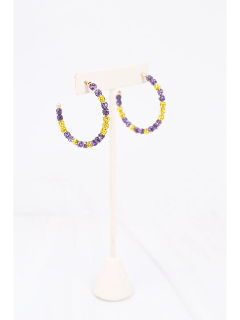 School Pride Pave Hoop Earring