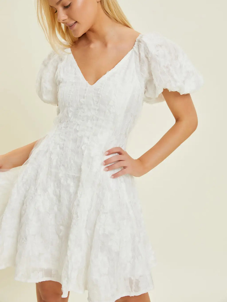 Jersey Shirred Back Tea Dress