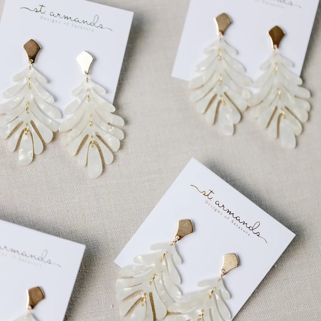 White Petite Palm Drops