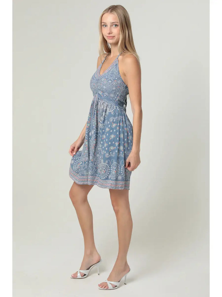 Blue Heaven Romper Dress