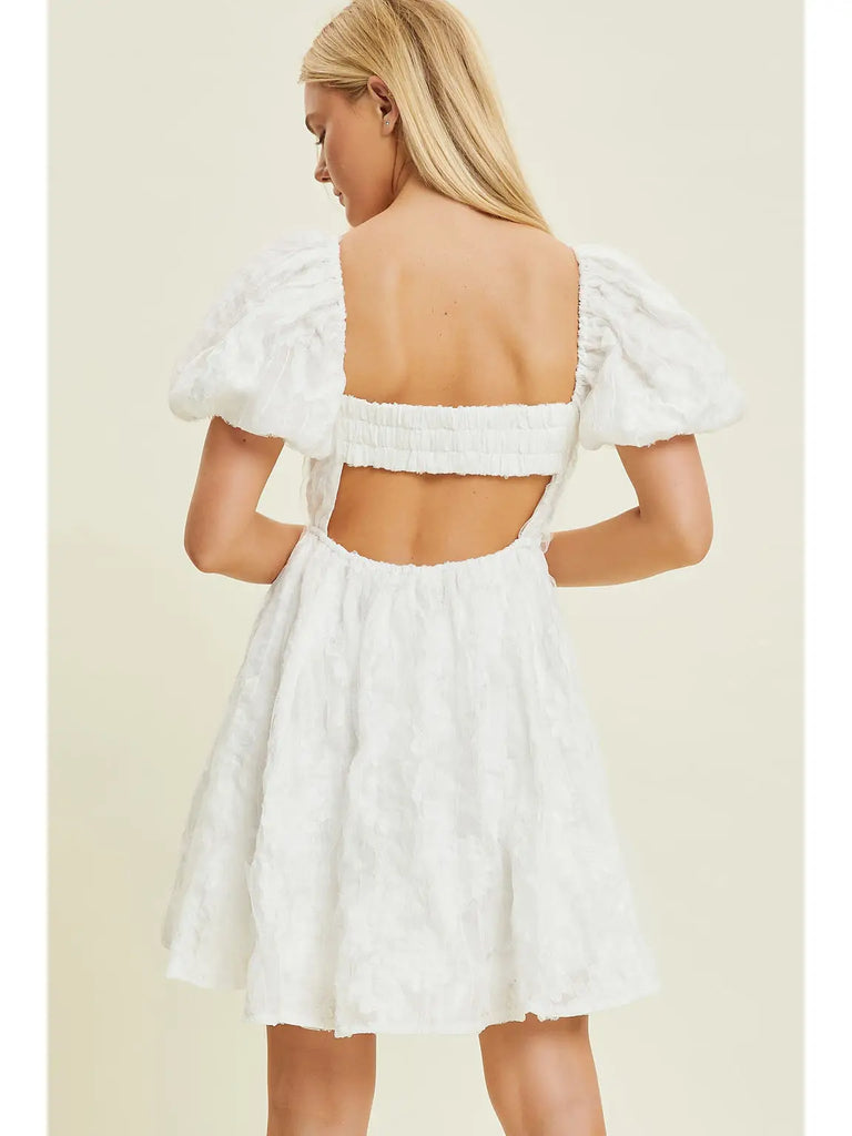 Jersey Shirred Back Tea Dress