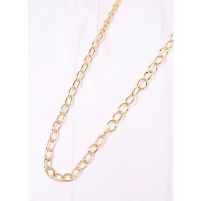 Hines Long Link Necklace Gold