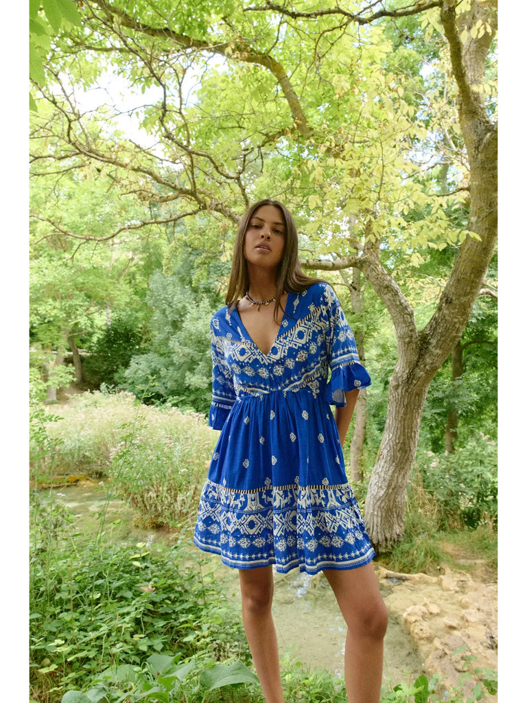 Greece Blue Short Dress