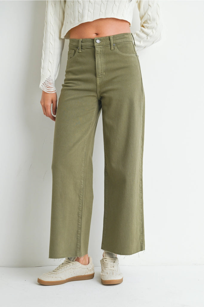 Matcha Scissor Cut Wide Leg