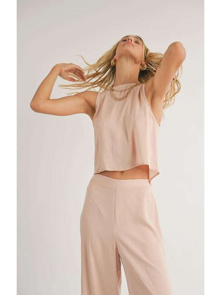 Fast Lane Back Ruched Cutout Tank