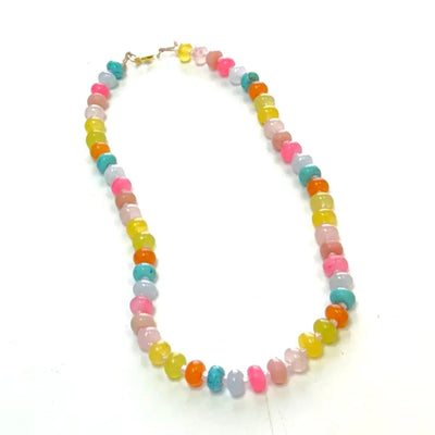 Pastel Stone Candy Beaded Necklace