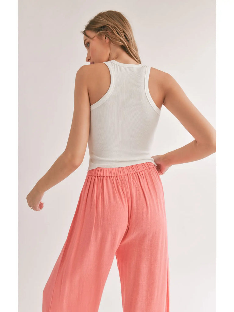 Marshmallow Racerback Crop Tank
