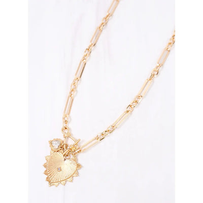 Brogan Heart Necklace Gold