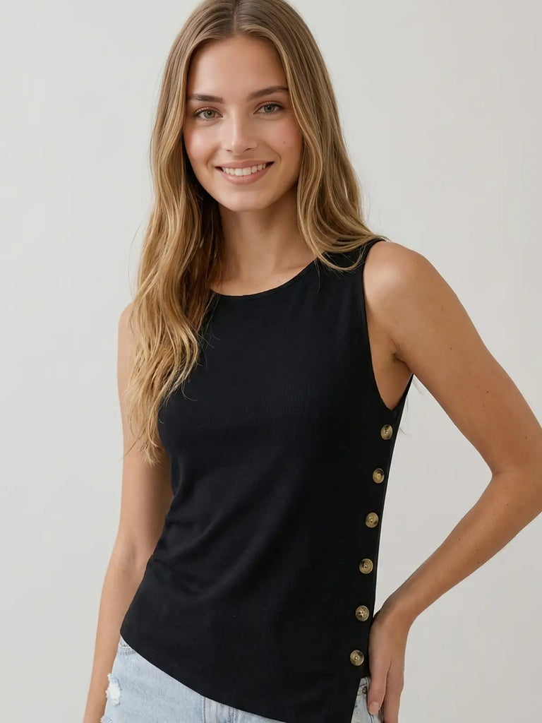 Asymmetrical Boat Neck Tank