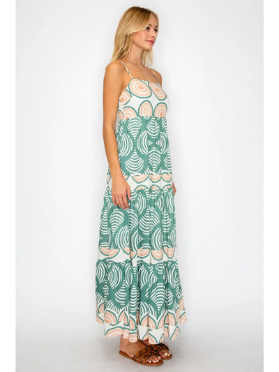 Olive Shell Maxi Dress