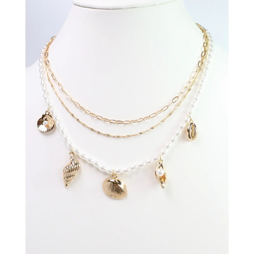 Calm Seas Pearl and Shell Necklace