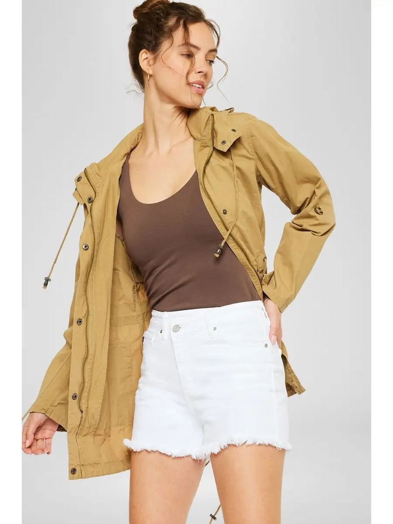 Emma White Denim Shorts