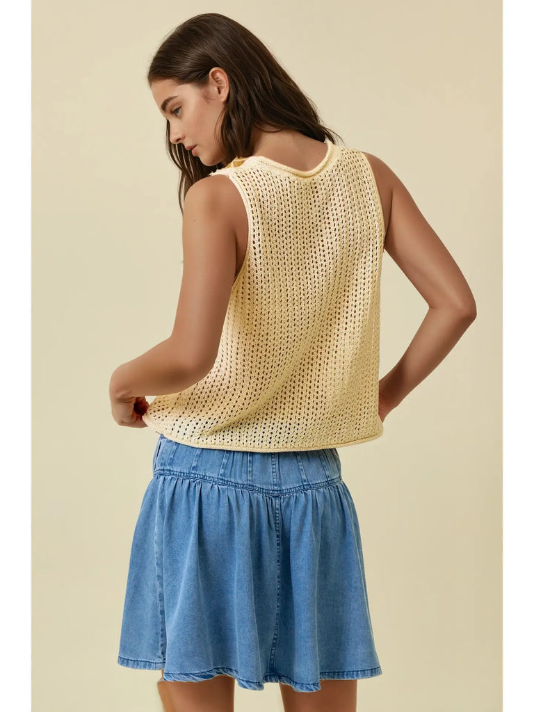 Open Stitch Tank Top
