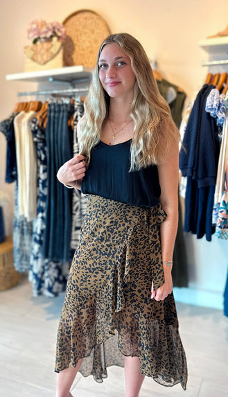 Leopard Maxi Skirt