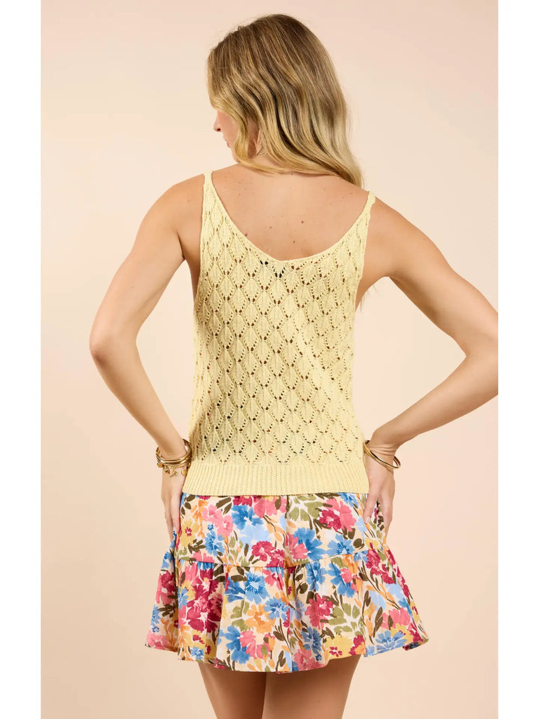 Find Yourself Open Work Sweater Tank