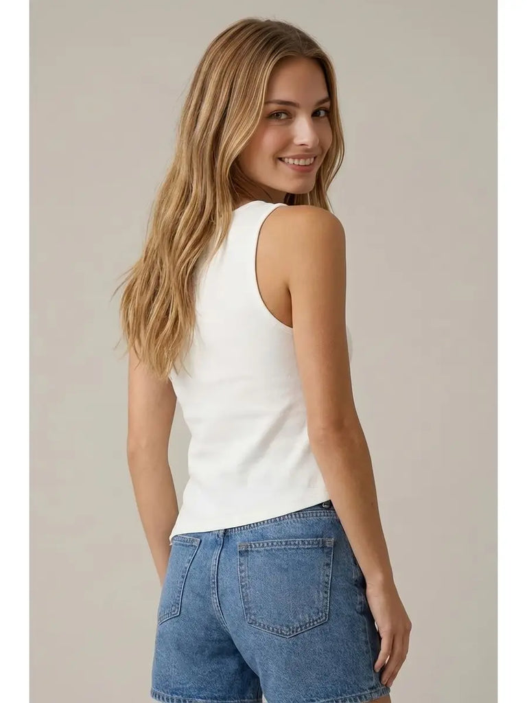 Asymmetrical Boat Neck Tank