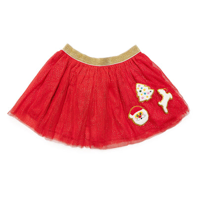Christmas Patch Tutu - Dress Up Skirt - Kids Holiday Tutu