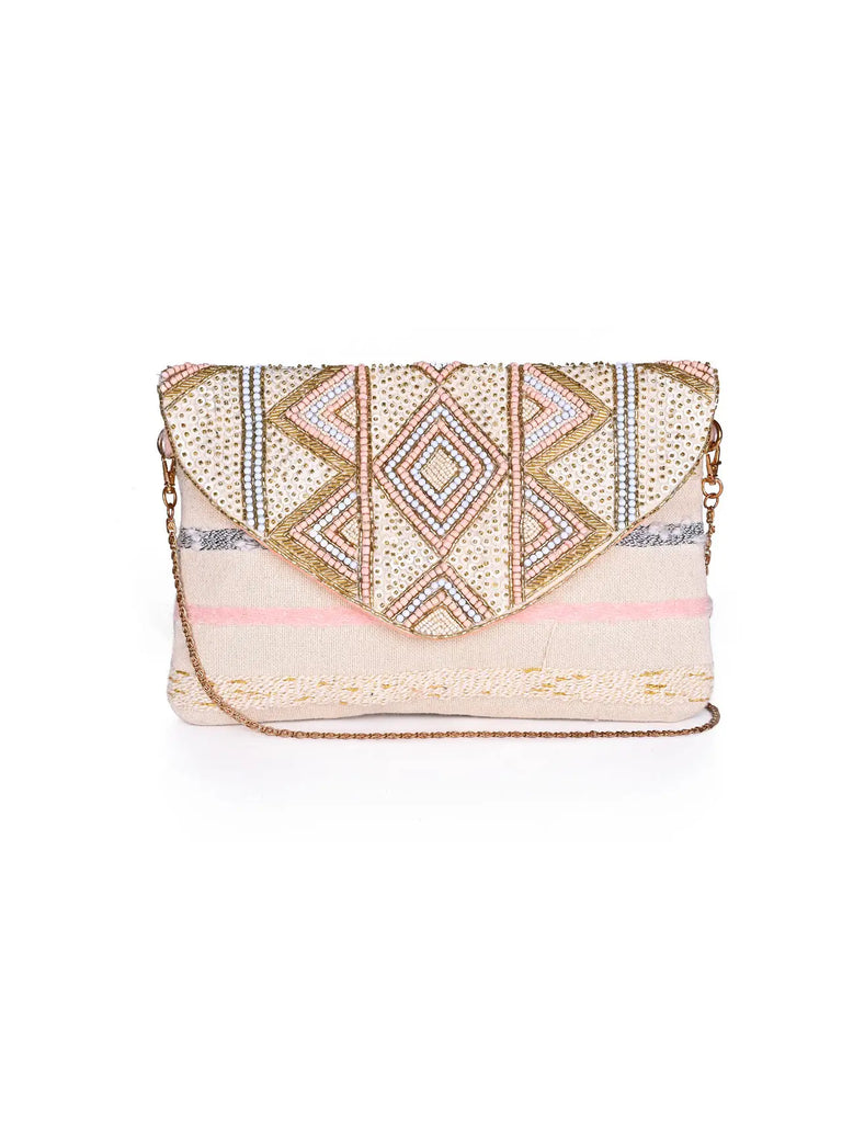 Rose Gold Envelope Clutch