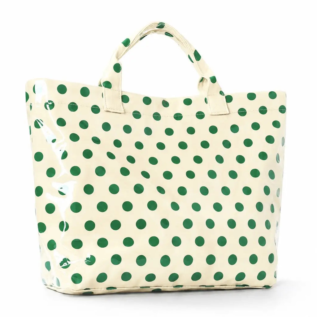 Large Polka Dot Vinyl Tote Bags