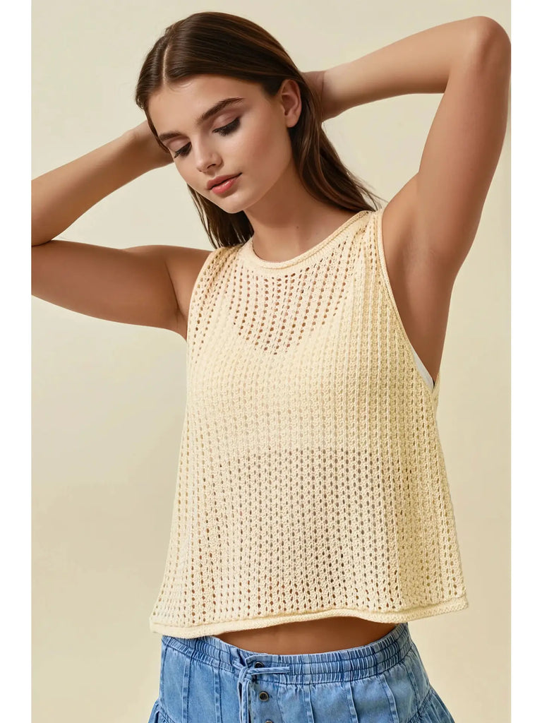 Open Stitch Tank Top