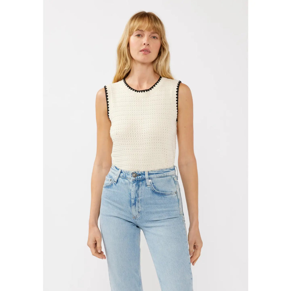 Chain Link Crewneck Tank Sweater