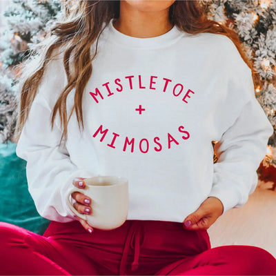 Mistletoe and Mimosas Sweatshirt