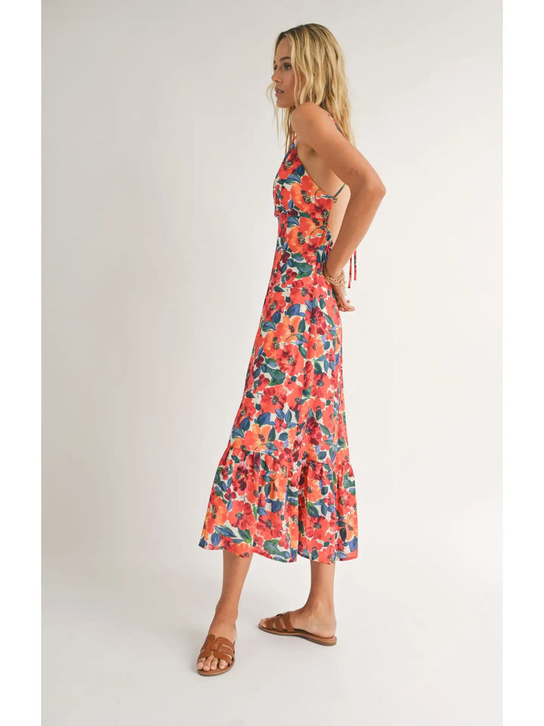 Confetti Open Back Midi Dress