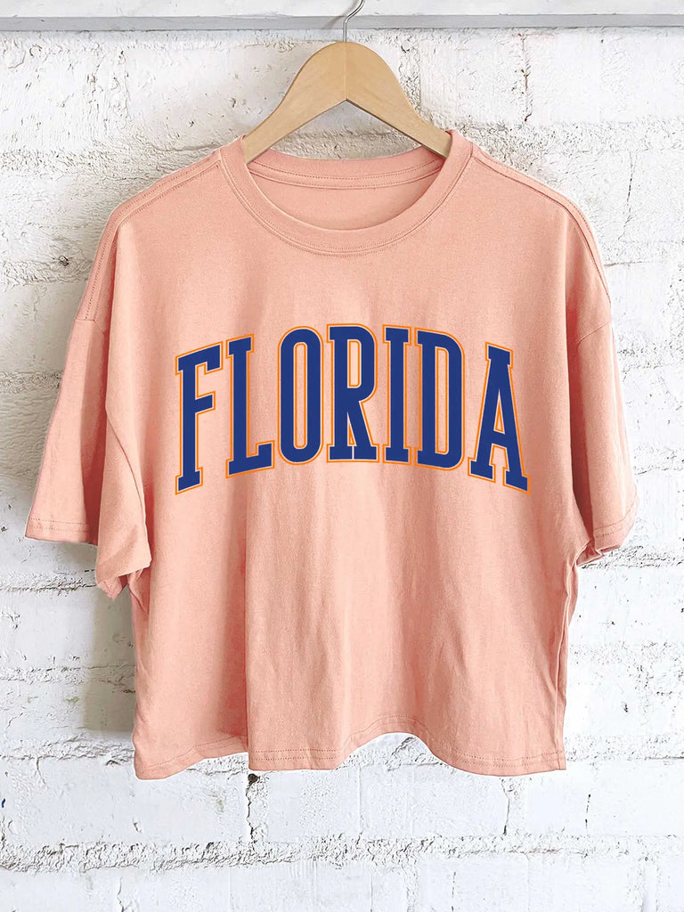 Florida Puff Graphic Long Crop Top